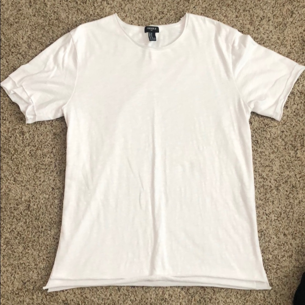 Forever 21 layered white tee medium